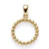 Anhänger Ring Kreis aus Kügelchen 585 Gold Gelbgold 19,5x13mm schlicht glänzend