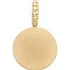 Anhänger rund aus 375 Gold Gelbgold mit Chalcedon rosa 21,7x13mm