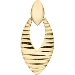 Anhänger spitzoval aus 333 Gold Gelbgold diamantiert 21,1x9,2mm