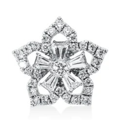 Anhänger Stern aus 750 Weißgold 36 Diamanten 0,67ct TW-SI 15x15,7mm