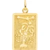 Anhänger Sternzeichen Krebs 333 Gold Gelbgold mattiert rechteckig 20,8x12,1mm