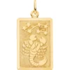 Anhänger Sternzeichen Skorpion 333 Gold Gelbgold mattiert rechteckig 20,8x12,1mm