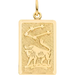 Anhänger Sternzeichen Stier 333 Gold Gelbgold mattiert rechteckig 20,8x12,1mm