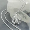 Anhänger Sternzeichen Wassermann mit 1,4mm Flachpanzer-Kette aus 925 Silber 45cm