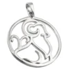Anhänger Sternzeichen Widder 21mm aus 925 Silber rhodiniert glänzend