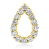 Anhänger Tropfen aus 585 Gold Gelbgold 14 Brillanten 0,7ct W-SI 16x11,2mm