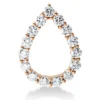 Anhänger Tropfen aus 750 Rotgold 15 Brillanten 0,76ct TW-SI 17,5x13,1mm