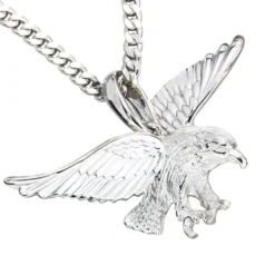 Anhänger 38,4x20,1mm Adler aus 925 Echt Silber Silberanhänger Halsschmuck