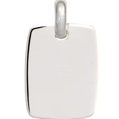 Anhänger 19,3x25,2mm Amulett Gravur Gravurplatte Viereck 925 Silber Herren
