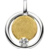Anhänger 10,5x13,6mm aus 585 Gold Gelbgold mit Diamant Brillant 0,06 ct