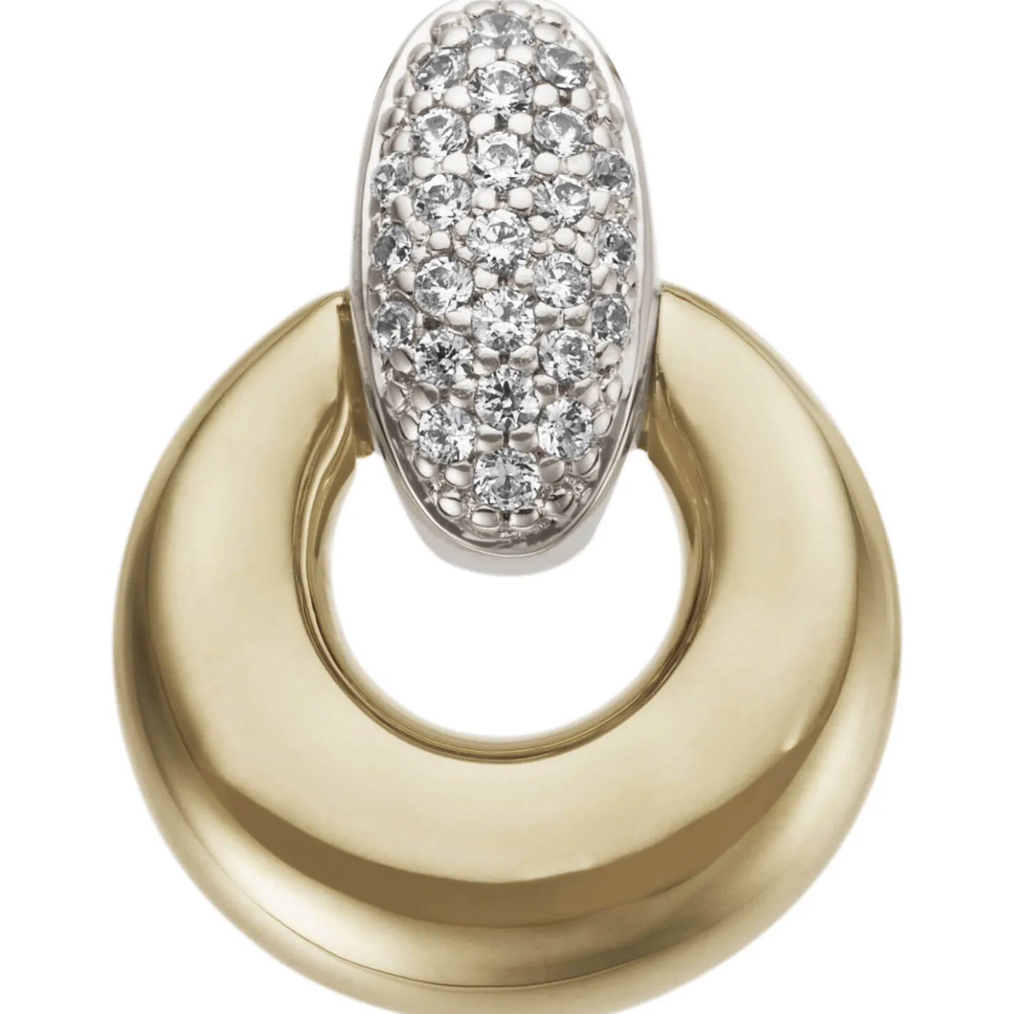Anhänger 12,5x16,8mm aus 585 Gold Gelbgold & Weißgold 25 Brillanten 0,12ct