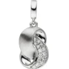 Anhänger 7,4x12,3mm aus 585 Gold Weißgold mit 14 Diamanten 0,08 Ct