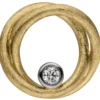 Anhänger 15,9x15,2mm aus 2 Kreisen 585 Gold Gelbgold Diamant 0,07 Ct rund