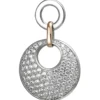 Anhänger 19,4x30,7mm aus 925 Silber bicolor vergoldet mit 80 Zirkonia Damen