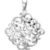 Anhänger 22,7x23,7mm aus 925 Silber mit Ornament Silberanhänger rhodiniert