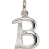 Anhänger 9,9x15,3mm Buchstabe B aus 925 Silber glänzend teilmattiert Unisex