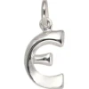 Anhänger 8,2x14,9mm Buchstabe E aus 925 Silber glänzend teilmattiert Unisex