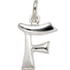 Anhänger 10,5x15,1mm Buchstabe F aus 925 Silber glänzend teilmattiert Unisex