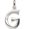 Anhänger 10x15,2mm Buchstabe G aus 925 Silber glänzend teilmattiert Unisex