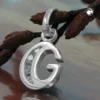 Anhänger 10x7mm Buchstabe G mit Zirkonia aus echtem 925 Silber Damen