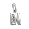 Anhänger 10x7mm Buchstabe N mit Zirkonia aus echtem 925 Silber Damen