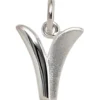 Anhänger 11,2x13,3mm Buchstabe V aus 925 Silber glänzend teilmattiert Unisex