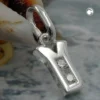 Anhänger 10x5mm Buchstabe Y mit Zirkonia aus echtem 925 Silber Damen