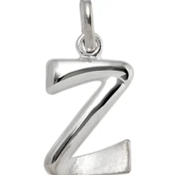 Anhänger 9,4x15,5mm Buchstabe Z aus 925 Silber glänzend teilmattiert Unisex