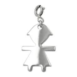 Anhänger 20x14mm Charm Einhänger Mädchen 925 Silber glänzend Damen
