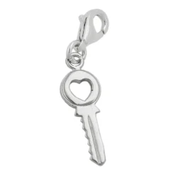 Anhänger 20,5x7mm Charm Einhänger Schlüssel aus 925 Silber Damen Silberanhänger
