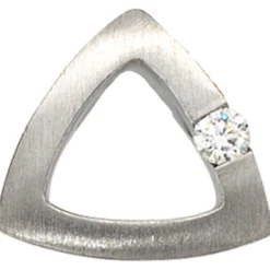 Anhänger 13,4x12,4mm Diamant 0.08Ct Dreieck durchbrochen 950 Platin