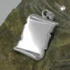 Anhänger 22x15mm Dokumentrolle Blatt zum Gravieren 925 Silber glänzend