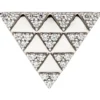 Anhänger 20x15,3mm Dreieck mit Muster aus Dreiecken Zirkonia 925 Silber