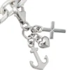 Anhänger 7x14mm Einhänger Charm Scharms Glaube Liebe Hoffnung 925 Silber Unisex