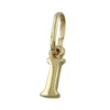 Anhänger 8x3mm Einhänger I Goldbuchstabe Buchstabe aus 375 Gold Gelbgold