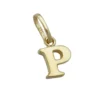 Anhänger 8x6mm Einhänger P Goldbuchstabe Buchstabe aus 375 Gold Gelbgold