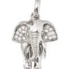 Anhänger 19,9x25,3mm Elefant mit Zirkonia 925 Echt Silber Sterlingsilber Damen
