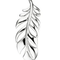 Anhänger 12,5x31,9mm Feder aus 925 Silber glänzend Halsschmuck Damen