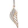 Anhänger 10x34,3mm Flügel Engelsflügel mit Zirkonia 925 Silber Rotgold vergoldet