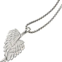Anhänger 18,6x37,8mm Flügel Engelsflügel aus 925 Silber Halsschmuck für Damen
