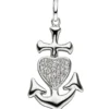 Anhänger 14,8x25,2mm Glaube Liebe Hoffnung mit weißen Zirkonia 925 Silber
