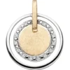 Anhänger 18,3x22,3mm 585 Gold gelb/weiß 14 Diamanten Brillanten 0,09 Ct