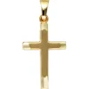 Anhänger 12,1x20,5mm Goldkreuz Kreuz aus 333 Gold Gelbgold mattiert in der Mitte