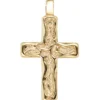 Anhänger 18,9x32,5mm Goldkreuz Kreuz 585 Gold Gelbgold gehämmert Halsschmuck
