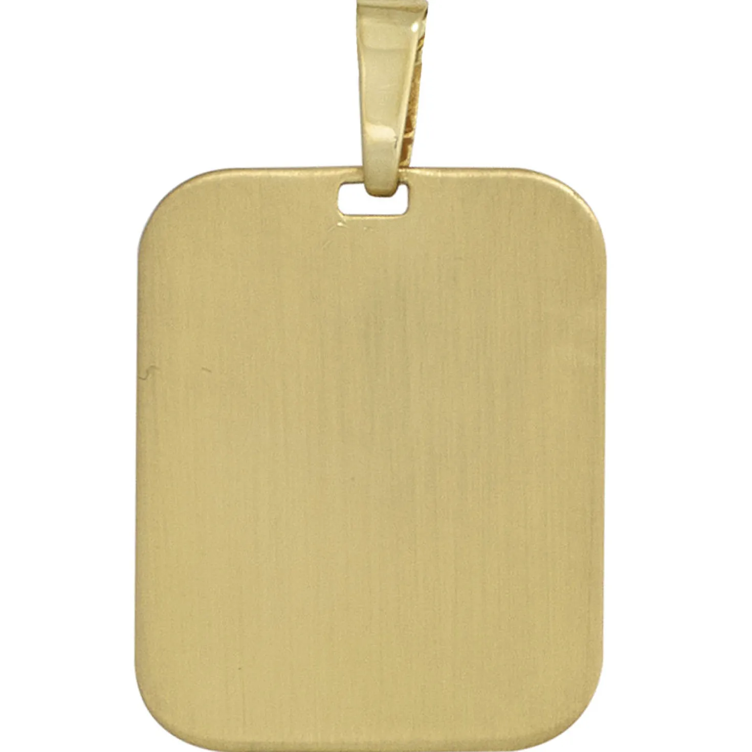 Anhänger 19,2x24,1mm Gravur Platte Amulett 333 Gold Gelbgold mattiert Unisex