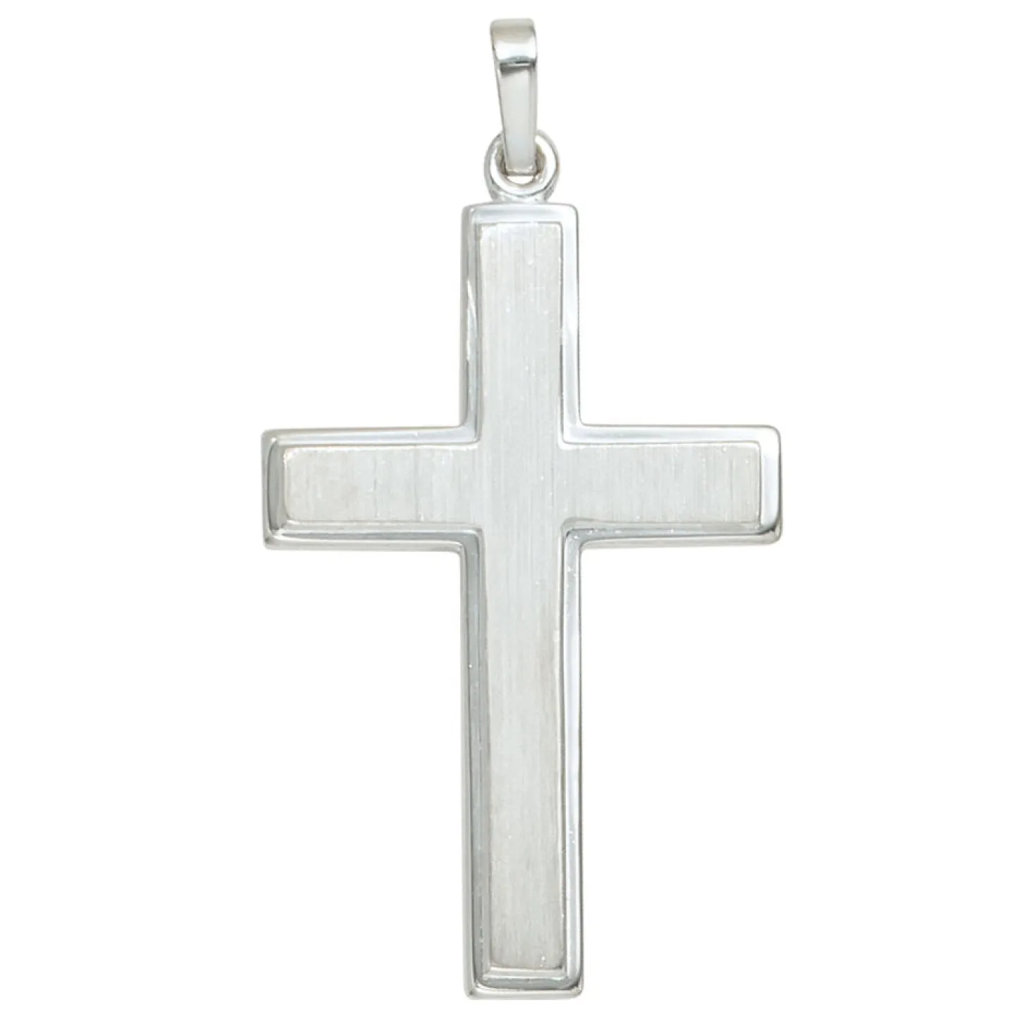 Anhänger 21,6x35,9mm Halsschmuck Kreuz 925 Silber Sterlingsilber Halsschmuck