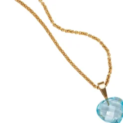 Anhänger 12,1x19,5mm Herzanhänger Herz aus Blautopas hellblau 585 Gold Gelbgold