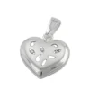 Anhänger 14x14mm Herz mit Schliff 3 Zirkonia 925 Silber Herzanhänger Damen