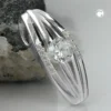 Anhänger 21x8mm Kettenanhänger streifig mit Zirkonia aus echtem 925 Silber Damen