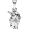 Anhänger 7,6x14,1mm Kinder Halsschmuck Einhorn aus 925 Sterlingsilber rhodiniert
